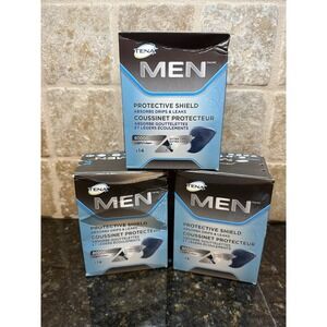 TENA Men Protective Shield Light Extra Thin (14‎ Pads Per Box) 3 BOXES Total NEW